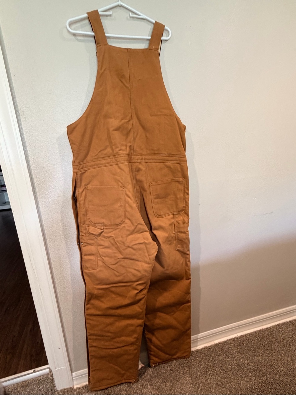 Carhartt men’s overalls brown, with insulated lining and double-layer knee pane - Picture 8 of 9